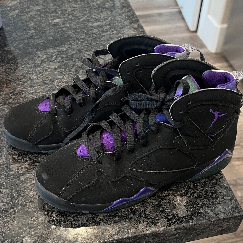 Jordan Black and Purple Sneakers